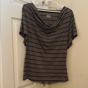 Converse Black and Gray Striped Blouse